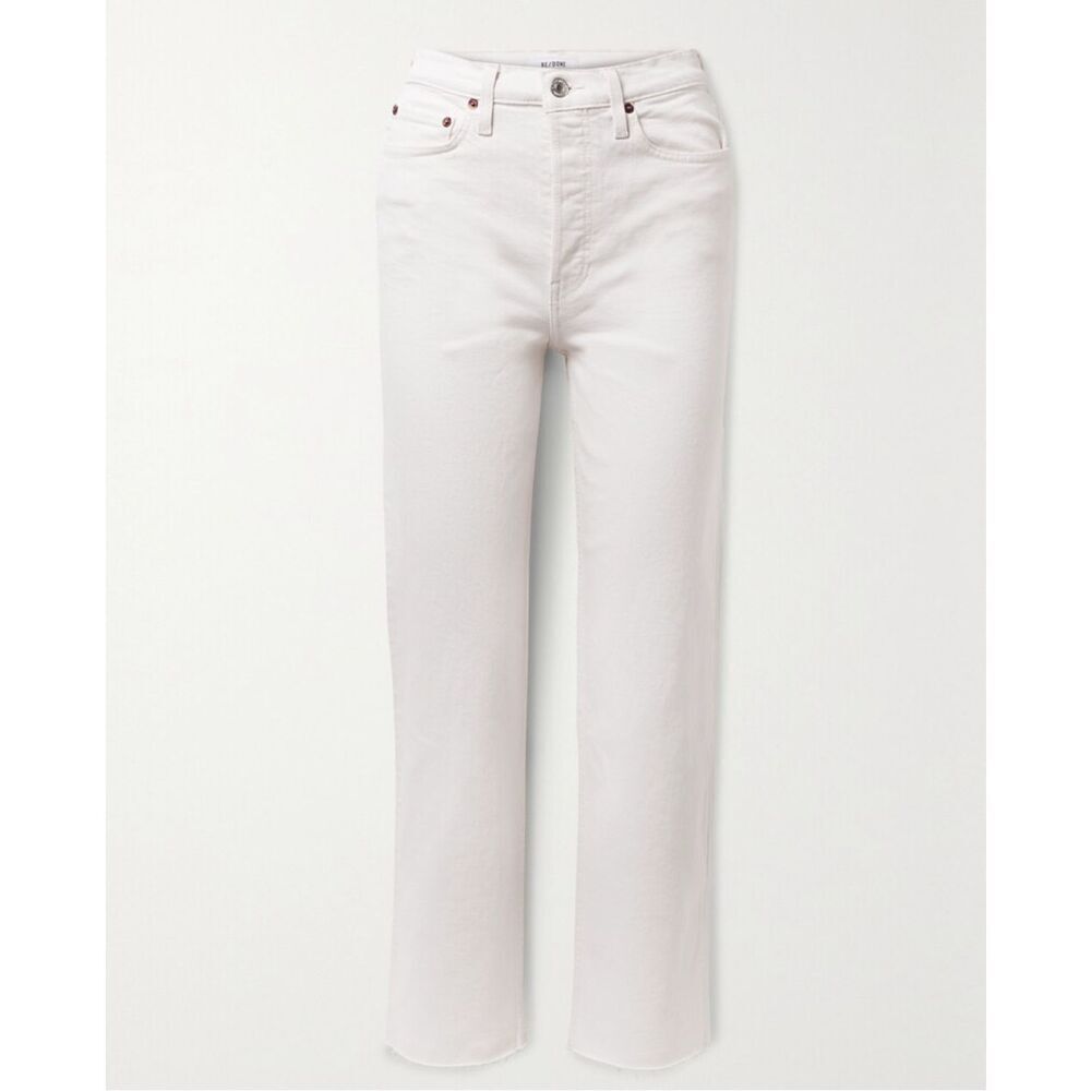 Re/Done 70’s Stove Pipe Straight Leg Jeans 27 White